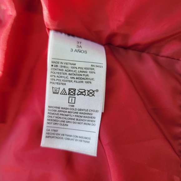 Old Navy red parka size 3T puffy jacket, great condition - Picture 7 of 7
